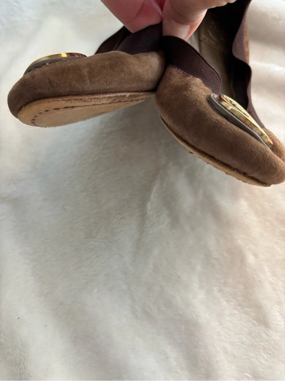 Tory Burch Caroline Ballet Flat Size 6.5M Brown